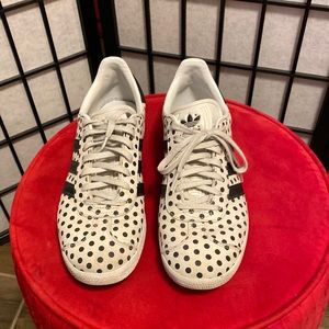 Adidas Black & White Polka Dot Adidas Gazelle Sneakers